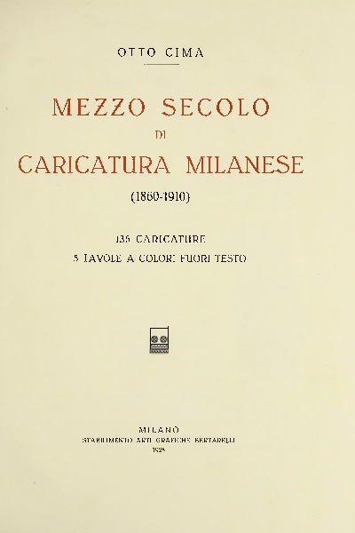 Mezzo secolo di caricatura milanese 1860 – 1910